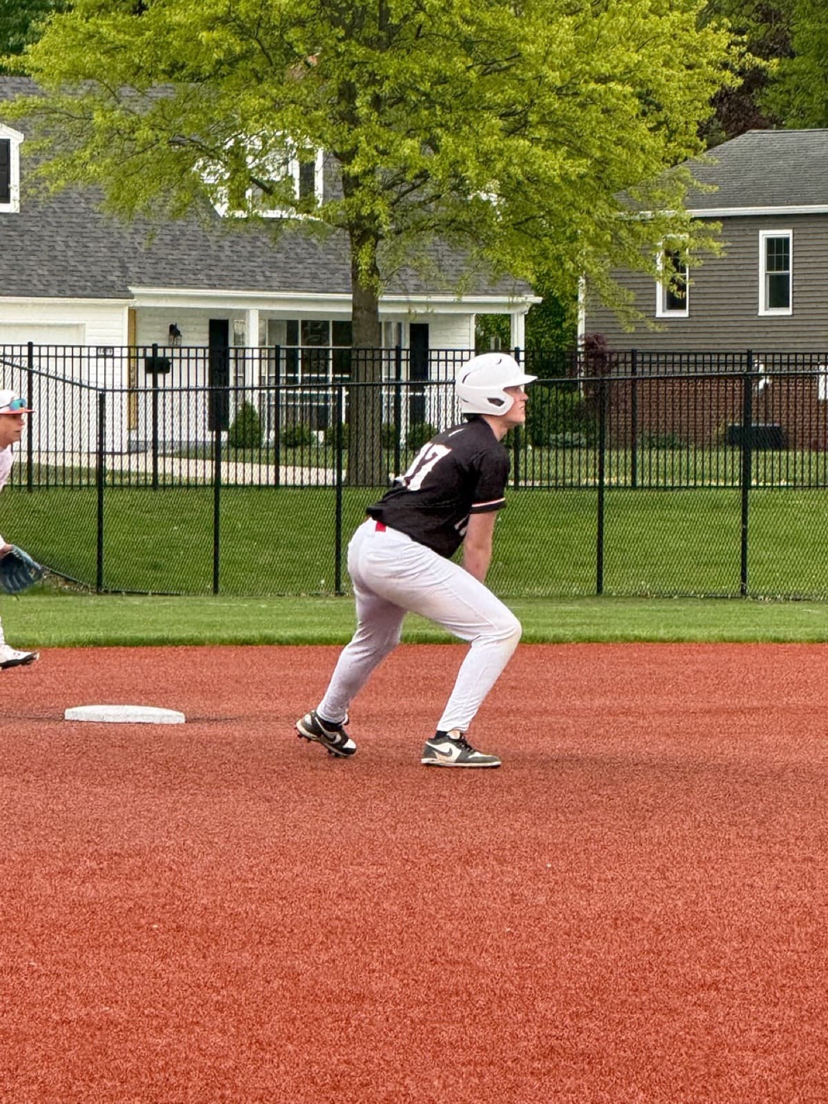Connor Schneider taking a lead on the basepath